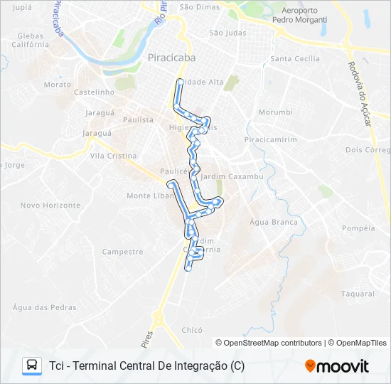 0312 HIGIENÓPOLIS - TCI / TPA  Line Map