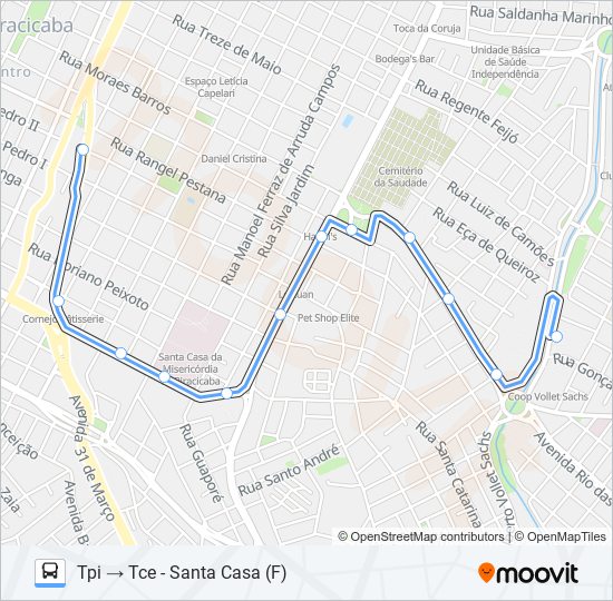 Mapa de 0223 PARQUE PEÓRIA / SANTA CASA de autobús