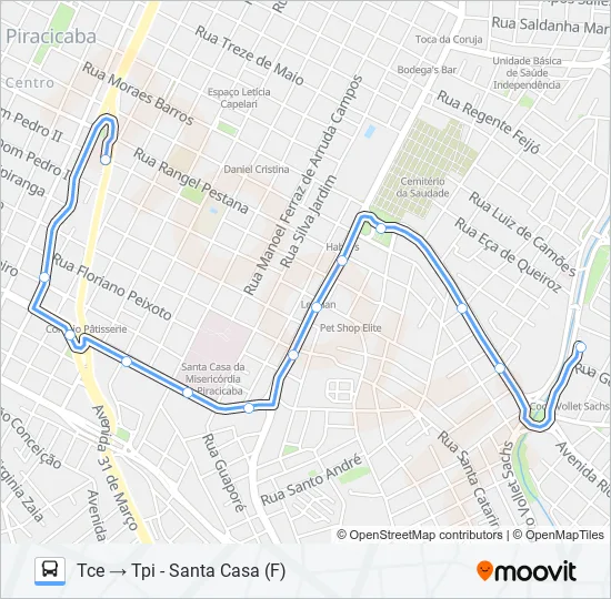 0223 PARQUE PEÓRIA / SANTA CASA  Line Map