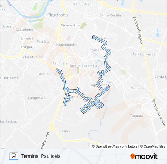 0306 JARDIM ORIENTE - TPA / TPI bus Line Map