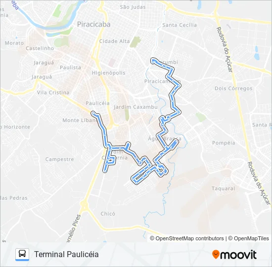 0306 JARDIM ORIENTE - TPA / TPI  Line Map