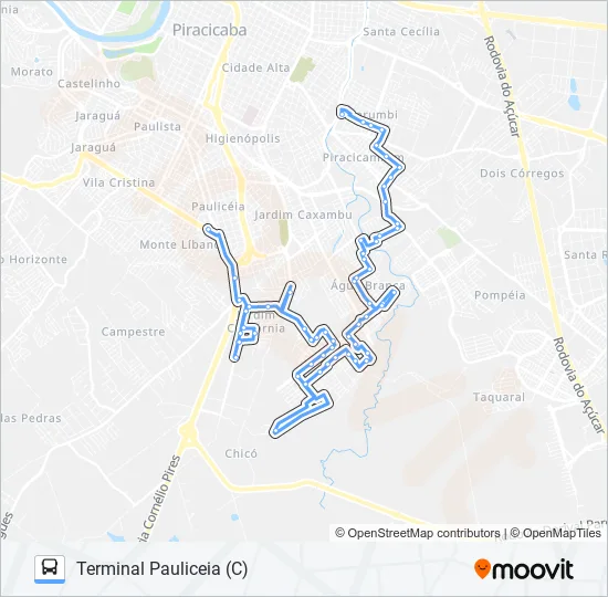 0306 JARDIM ORIENTE - TPA / TPI  Line Map