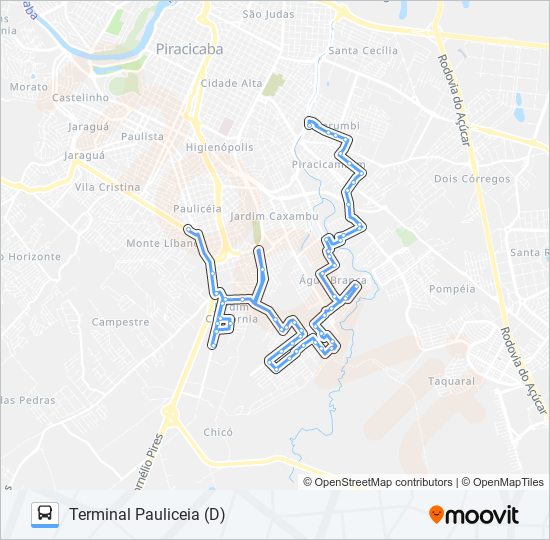 0306 JARDIM ORIENTE - TPA / TPI bus Line Map