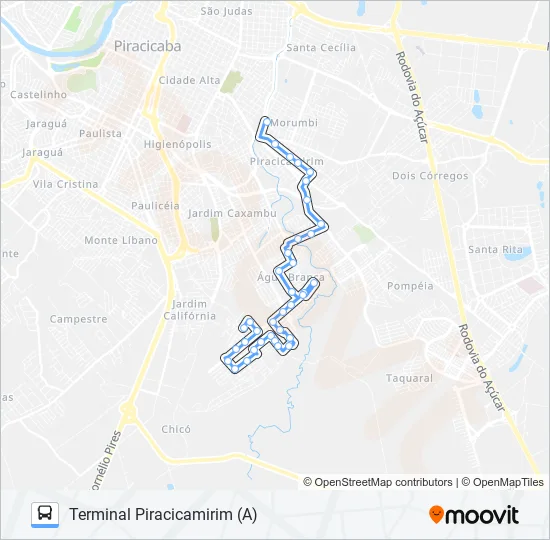 0306 JARDIM ORIENTE - TPA / TPI  Line Map