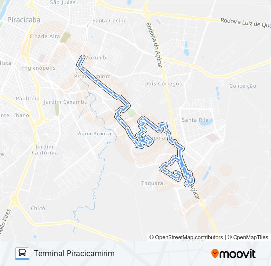 0214 PARQUE CHAPADÃO - TPI / TCE bus Line Map