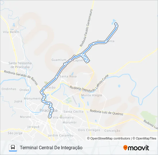 0504 ÁGUA SANTA VIA AV. RIO CLARO  Line Map