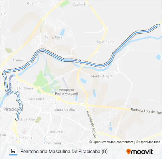 0504 ÁGUA SANTA VIA AV. RIO CLARO  Line Map