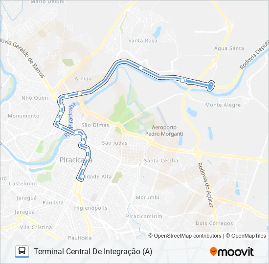 0504 ÁGUA SANTA VIA AV. RIO CLARO  Line Map