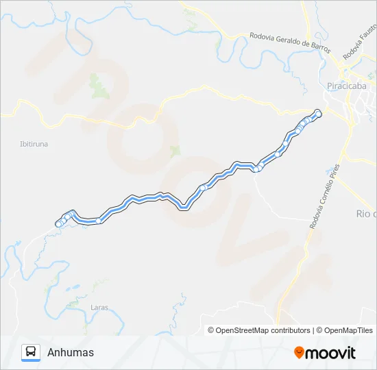 0811 ANHUMAS / TERMINAL SÃO JORGE  Line Map