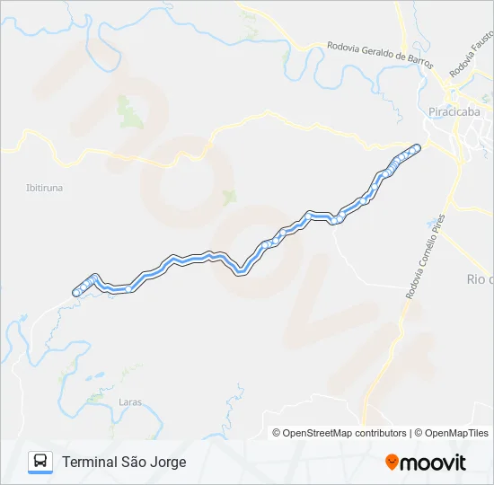 0811 ANHUMAS / TERMINAL SÃO JORGE  Line Map