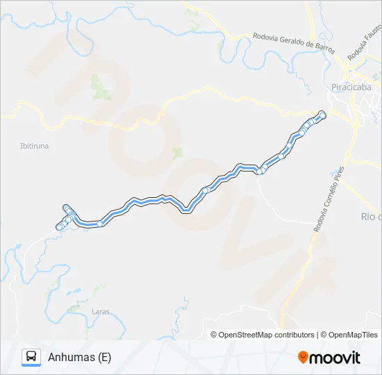 0811 ANHUMAS / TERMINAL SÃO JORGE  Line Map