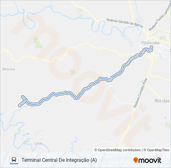Mapa da linha 0811 ANHUMAS / TERMINAL SÃO JORGE de 