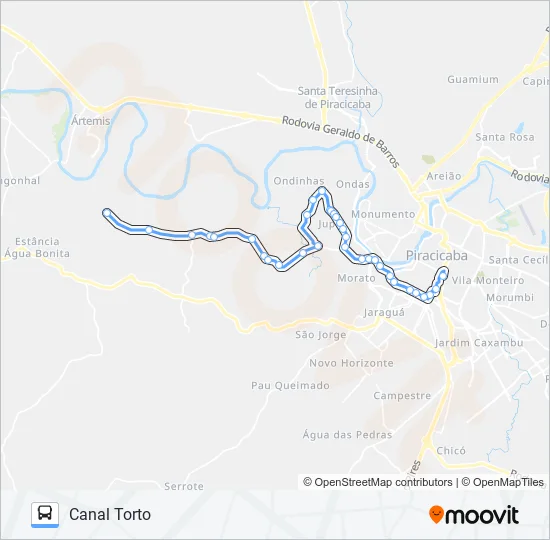 0712 PAU D'ALINHO VIA JARDIM JUPIÁ  Line Map