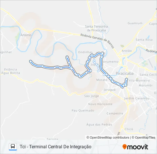 0712 PAU D'ALINHO VIA JARDIM JUPIÁ  Line Map