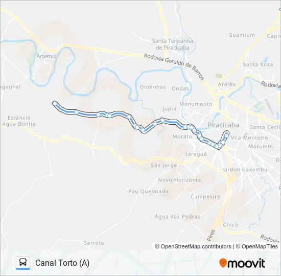 0712 PAU D'ALINHO VIA JARDIM JUPIÁ  Line Map
