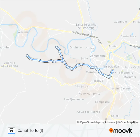 0712 PAU D'ALINHO VIA JARDIM JUPIÁ  Line Map