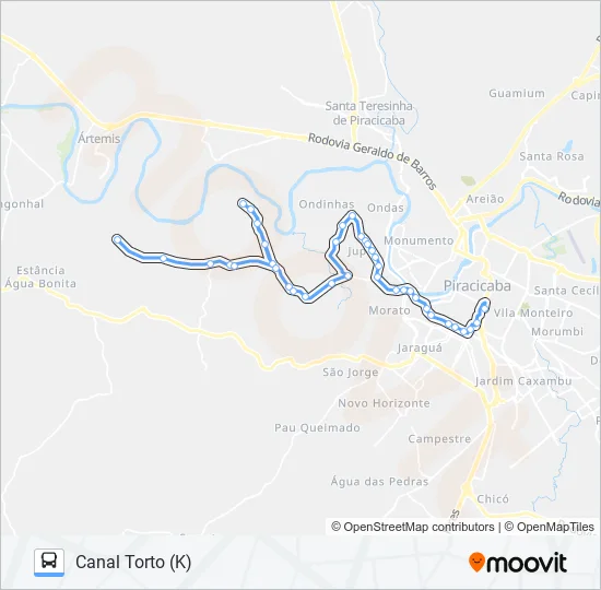 0712 PAU D'ALINHO VIA JARDIM JUPIÁ  Line Map