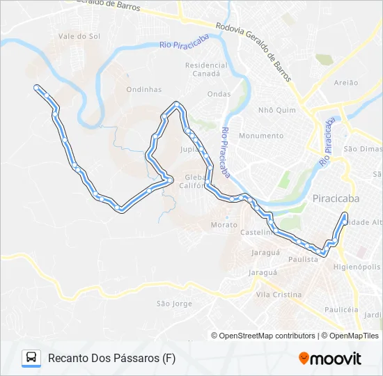 0712 PAU D'ALINHO VIA JARDIM JUPIÁ  Line Map