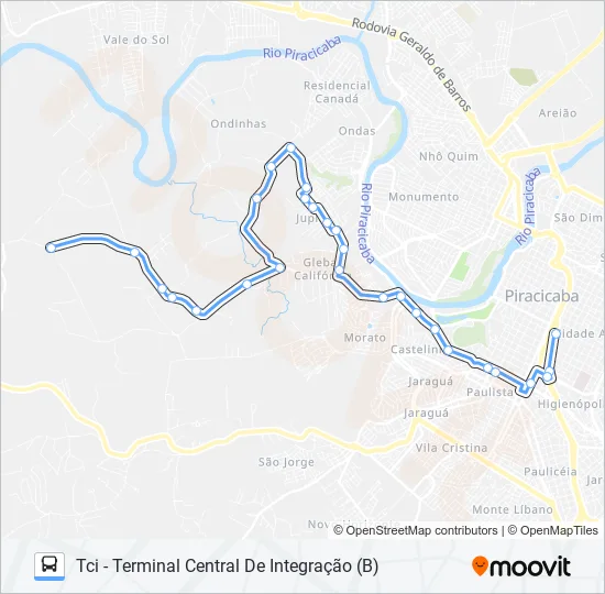 0712 PAU D'ALINHO VIA JARDIM JUPIÁ  Line Map