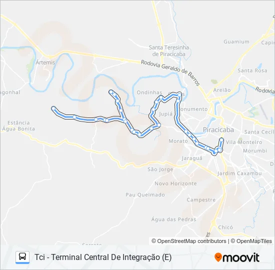 0712 PAU D'ALINHO VIA JARDIM JUPIÁ  Line Map