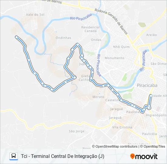 0712 PAU D'ALINHO VIA JARDIM JUPIÁ  Line Map