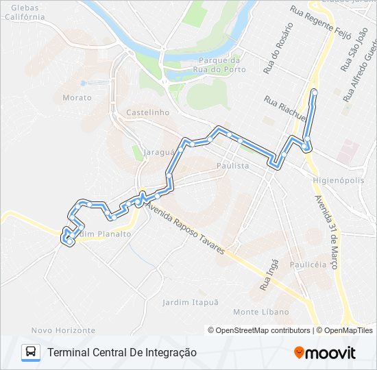 0802 SÃO JORGE VIA JARDIM PLANALTO bus Line Map