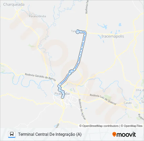 0501 TANQUINHO VIA AVENIDA RIO CLARO  Line Map