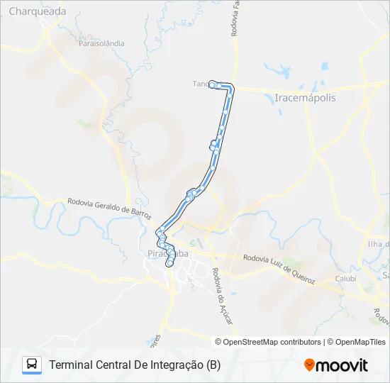 0501 TANQUINHO VIA AVENIDA RIO CLARO  Line Map