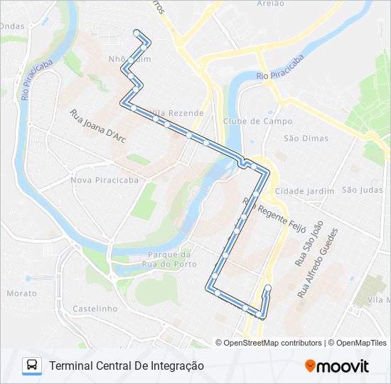 0103 NHÔ QUIM VIA AV. MANOEL CONCEIÇÃO bus Line Map