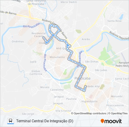 0103 NHÔ QUIM VIA AV. MANOEL CONCEIÇÃO bus Line Map