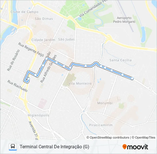 0203 NOIVA DA COLINA VIA VILA MONTEIRO  Line Map