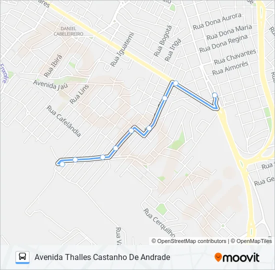 0304 MONTE LÍBANO VIA RUA JOÃO GIMENEZ  Line Map