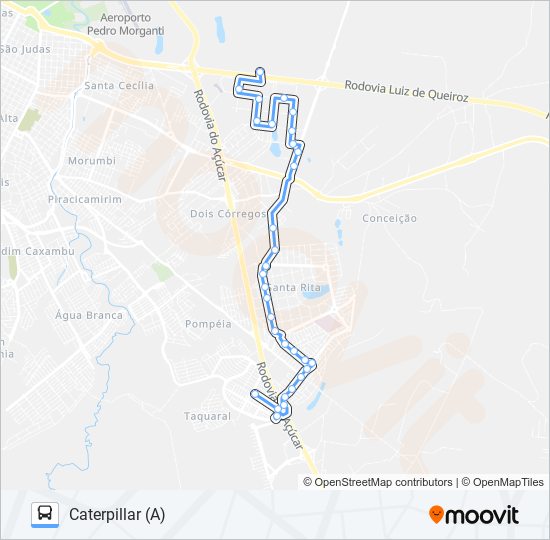 Mapa de 0216 UNILESTE / CECAP VIA SÃO FRANCISCO de autobús