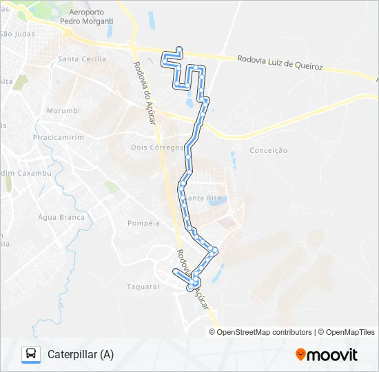 0216 UNILESTE / CECAP VIA SÃO FRANCISCO  Line Map