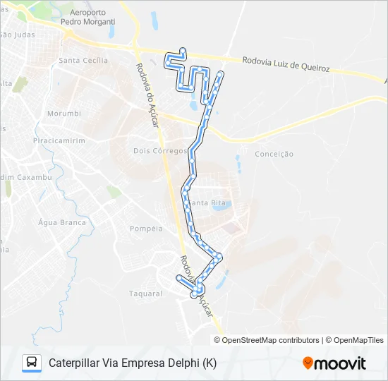 0216 UNILESTE / CECAP VIA SÃO FRANCISCO  Line Map
