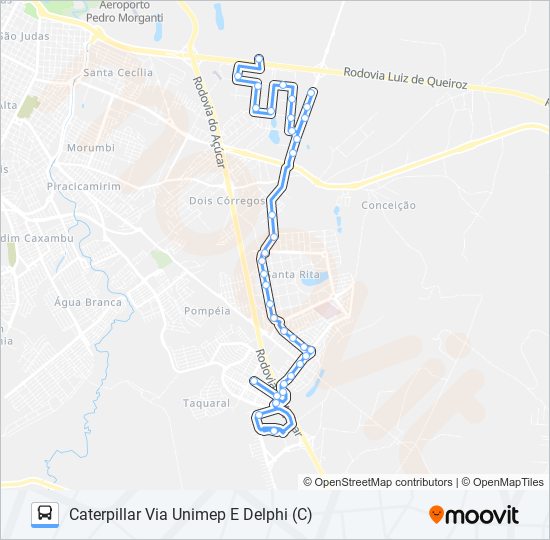 0216 UNILESTE / CECAP VIA SÃO FRANCISCO bus Line Map