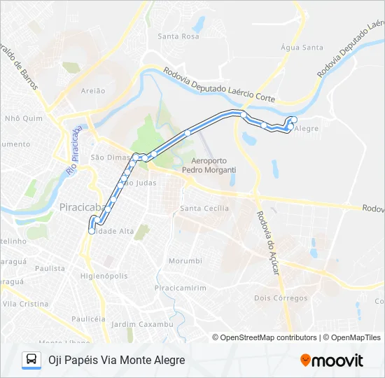 0021 MONTE ALEGRE VIA AV. CARLOS BOTELHO  Line Map