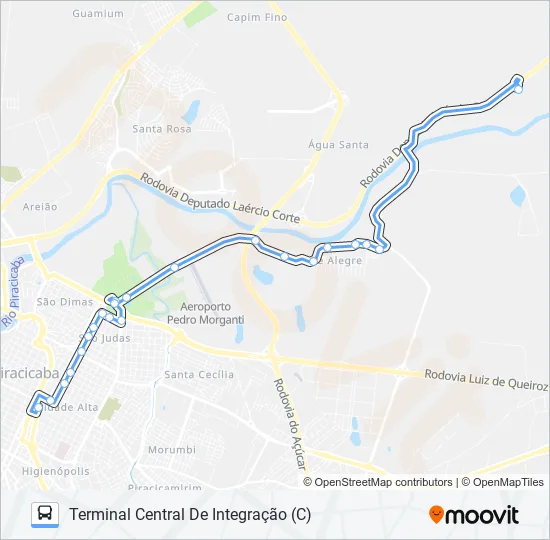 0021 MONTE ALEGRE VIA AV. CARLOS BOTELHO  Line Map