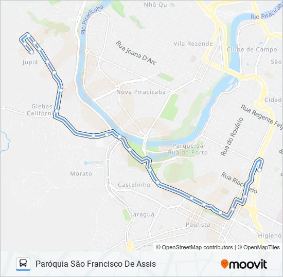 0701 JARDIM JUPIÁ VIA AVENIDA DR. PAULO DE MORAES  Line Map