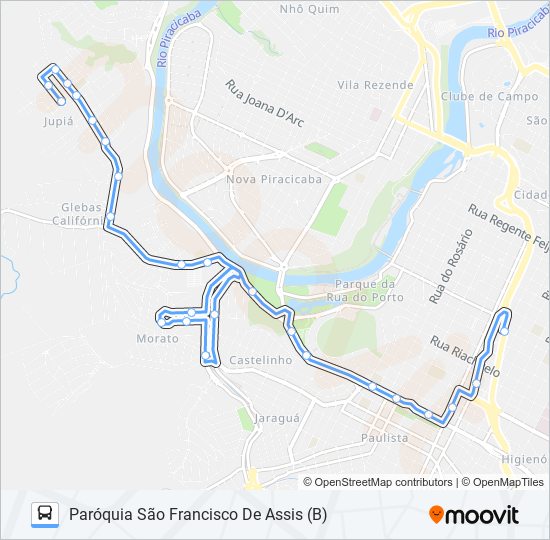 0701 JARDIM JUPIÁ VIA AVENIDA DR. PAULO DE MORAES bus Line Map