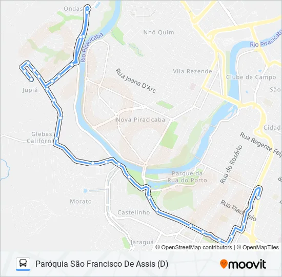 0701 JARDIM JUPIÁ VIA AVENIDA DR. PAULO DE MORAES  Line Map
