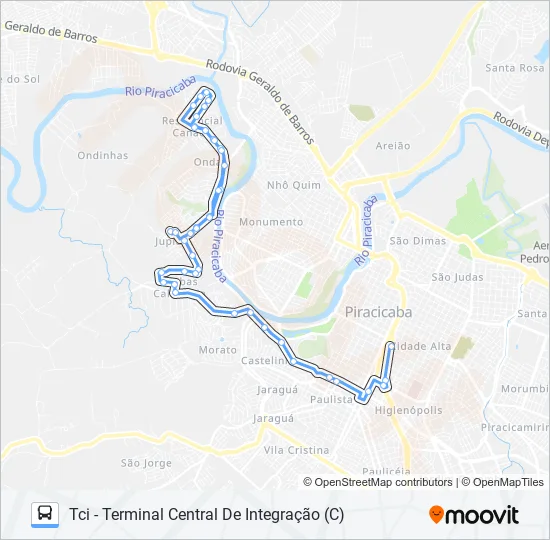 0701 JARDIM JUPIÁ VIA AVENIDA DR. PAULO DE MORAES  Line Map