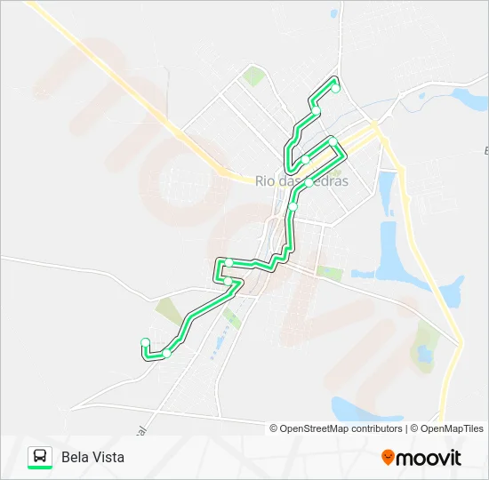 0001 NOSSO TETO / BELA VISTA Bus Line Map