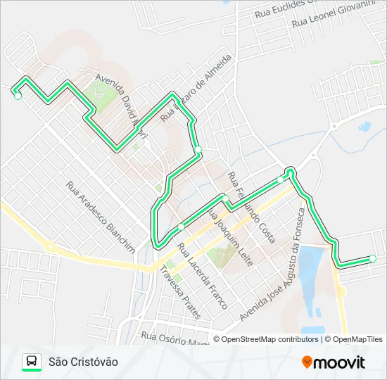 0003 VITÓRIO CESARINO / SÃO CRISTÓVÃO Bus Line Map