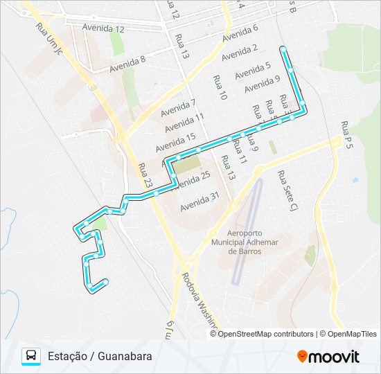 12 PALMEIRAS bus Line Map