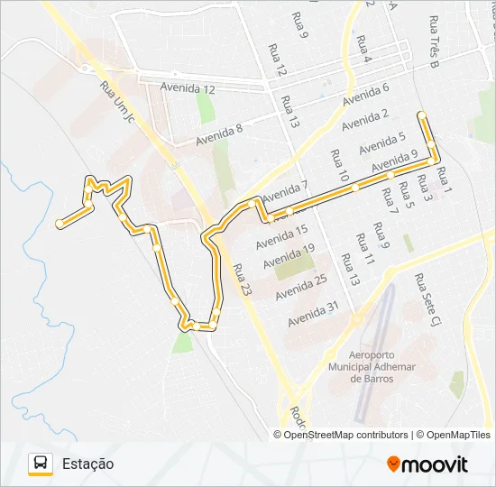 16 CENTENÁRIO Bus Line Map