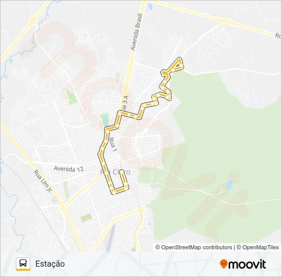 19 SÃO MIGUEL Bus Line Map