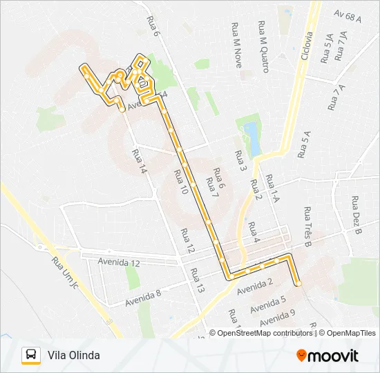 11 VILA OLINDA Bus Line Map