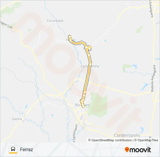 18 AJAPI / FERRAZ Bus Line Map