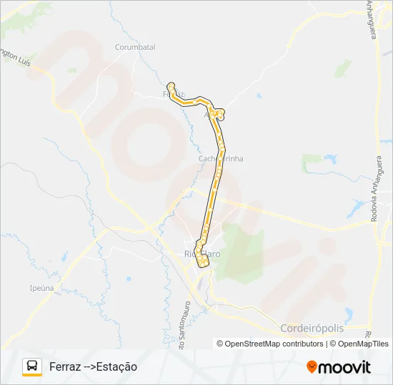 18 AJAPI / FERRAZ Bus Line Map